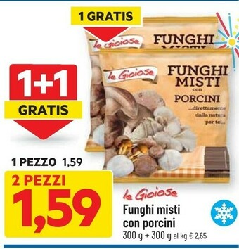 DPiù Le gioiose funghi misti con porcini 300 g offerta