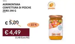 Prezzemolo e Vitale Agrimontana confettura di pesche zero offerta