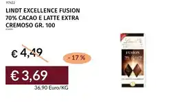 Prezzemolo e Vitale Lindt excellence fusion 70% cacao e latte extra cremoso offerta