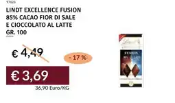 Prezzemolo e Vitale Lindt excellence fusion 85% cacao fior di sale e cioccolato al latte offerta