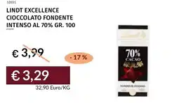 Prezzemolo e Vitale Lindt excellence cioccolato fondente intenso al 70% offerta