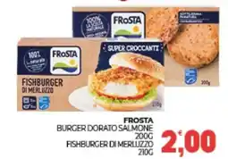 Eté Frosta burger dorato salmone, fishburger di merluzzo offerta