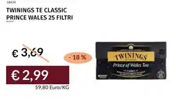 Prezzemolo e Vitale Twinings te classic prince wales 25 filtri offerta