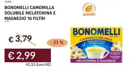 Prezzemolo e Vitale Bonomelli camomilla solubile melatonina e magnesio 16 filtri offerta