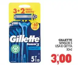 Eté Gillette sensor3 usa e getta x3+2 offerta