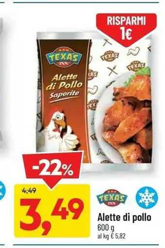 DPiù Alette di pollo 600 g offerta