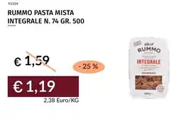 Prezzemolo e Vitale Rummo pasta mista integrale N. 74 offerta