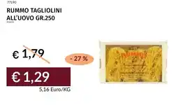 Prezzemolo e Vitale Rummo tagliolini all'uovo offerta