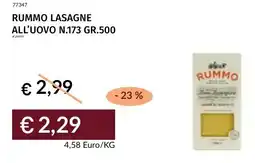 Prezzemolo e Vitale Rummo lasagne all'uovo N.173 offerta