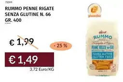 Prezzemolo e Vitale Rummo penne rigate senza glutine N. 66 offerta