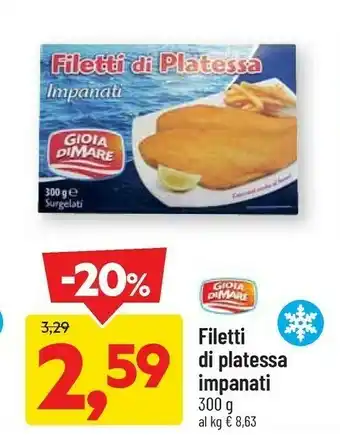 DPiù Filetti di platessa 300 g offerta
