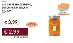 Prezzemolo e Vitale Giu giu pesto ciliegino, zucchine e pistacchi offerta