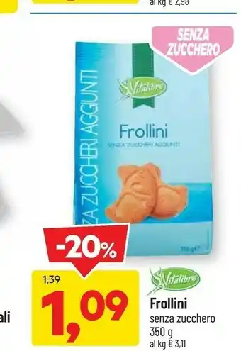 Frollini senza zucchero 350 g