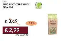 Prezzemolo e Vitale Amio lenticchie verdi Bio offerta