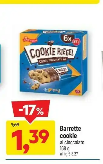 DPiù Barrette cookie al cioccolato offerta