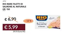 Prezzemolo e Vitale Rio mare filetti di salmone al naturale offerta