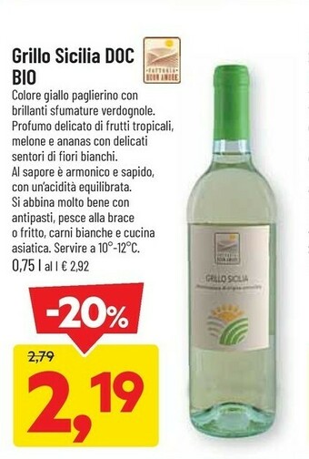 DPiù Grillo sicilia doc bio offerta