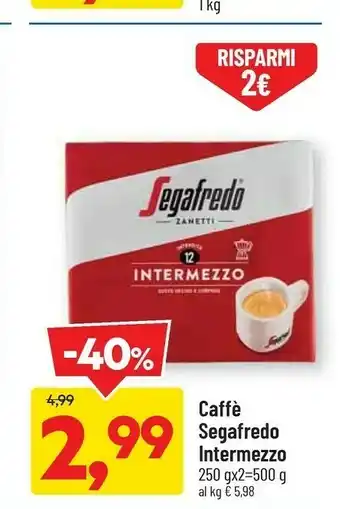 DPiù Caffe intermezzo offerta