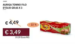 Prezzemolo e Vitale Auriga tonno filo d'olio offerta