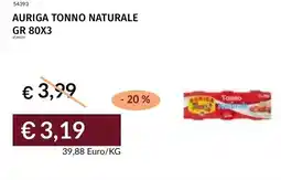 Prezzemolo e Vitale Auriga tonno naturale offerta