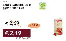 Prezzemolo e Vitale Bauer dado brodo di carne Bio offerta