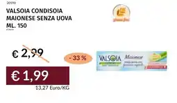 Prezzemolo e Vitale Valsoia condisoia maionese senza uova offerta