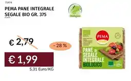 Prezzemolo e Vitale Pema pane integrale segale Bio offerta