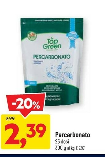 DPiù Top green percarbonato 300 g offerta