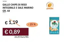 Prezzemolo e Vitale Gallo chips di riso integrale e sale marino offerta