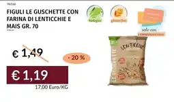 Prezzemolo e Vitale Figuli le guschette con farina di lenticchie e mais offerta