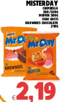 Eté Misterday ciam bella, muffin, brownies cioccolato offerta