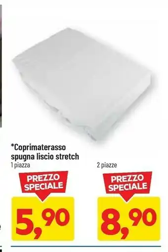 DPiù Coprimaterasso spugna liscio stretch offerta