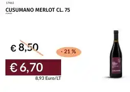 Prezzemolo e Vitale Cusumano merlot offerta