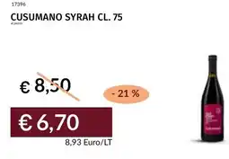 Prezzemolo e Vitale Cusumano syrah offerta