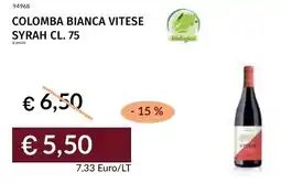 Prezzemolo e Vitale Colomba bianca vitese syrah offerta