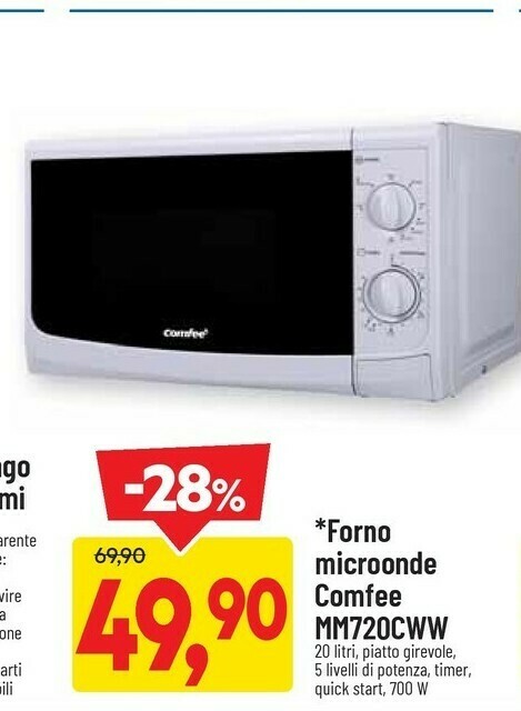 Comfee forno microonde offerta di DPiù
