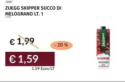 Prezzemolo e Vitale Zuegg skipper succo di melograno offerta