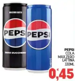 Eté Pepsi cola max zero lattina offerta