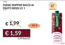 Prezzemolo e Vitale Zuegg skipper succo ai frutti rossi offerta