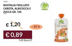 Prezzemolo e Vitale Bioitalia frullato carota, albicocca e zucca offerta