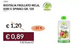 Prezzemolo e Vitale Bioitalia frullato mela, kiwi e spinaci offerta