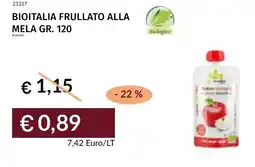 Prezzemolo e Vitale Bioitalia frullato alla mela offerta