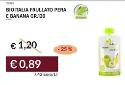Prezzemolo e Vitale Bioitalia frullato pera e banana offerta