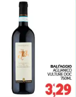 Eté Bali'aggio aglianico vulture doc offerta
