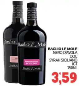 Eté Baglio le mole nero d'avola doc syrah siciliano igt offerta