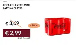 Prezzemolo e Vitale Coca cola zero mini lattina offerta