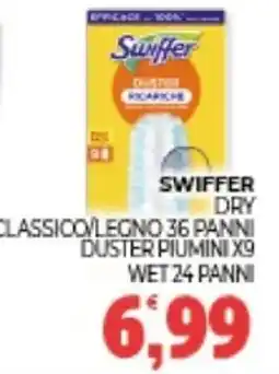 Eté Swiffer dry classico/legno 36 panni duster piumini x9 wet 24 panni offerta
