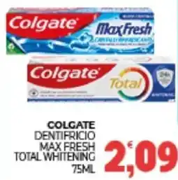Eté Colgate dentifricio max fresh total whitening offerta