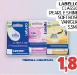 Eté Labello classic pearl e shine soft rose vaniglia offerta