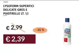 Prezzemolo e Vitale Lysoform superfici delicate gres e piastrelle offerta